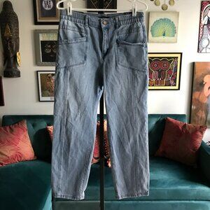 SINCERELY JULES size 9 / 29 Light Wash Stretch Denim High Waist Straight Jeans